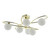 Dar Lighting Lysandra 6 Light Polished Gold with Opal Glass Diffuser Semi Flush Ceiling Light 