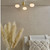 Dar Lighting Jasper 3 Light Satin Gold and Opal Glass Semi Flush Ceiling Light 