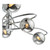 Dar Lighting Lysandra 6 Light Polished Chrome with Smoked Glass Diffuser Semi Flush Ceiling Light 