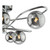 Dar Lighting Lysandra 6 Light Polished Chrome with Smoked Glass Diffuser Semi Flush Ceiling Light 