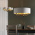 Highclere 8 Light Antique Brass with White Shaded Pendant Light