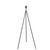 Tripod and Cylinder Black with White Shade Floor Lamp