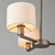 Daley 3 Light Antique Bronze with Marble Faux Shades Pendant Light