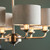 Highclere 6 Light Brushed Chrome with Charcoal Shades Pendant Light