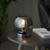 Dimple Polished Chrome with Smoke Glass Diffuser Table Lamp