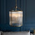 Lambeth 4 Light Ribbed Antique Brass with Clear Diffuser Pendant Light