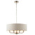 Highclere 8 Light Brushed Chrome with Charcoal Shaded Pendant Light