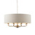 Highclere 8 Light Brushed Chrome with Charcoal Shaded Pendant Light