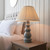 Provence and Carla Grey Glaze with Ivory Shade Table Lamp