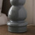 Provence and Carla Grey Glaze with Ivory Shade Table Lamp