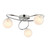 Maye 3 Light Chrome with White Shades Semi Flush Ceiling Light