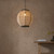 Zaire Matt Black with Bamboo Wood Shade 47cm Pendant Light