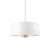 Harve 3 Light Bright Nickel with White Shaded Pendant Light