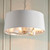Harve 3 Light Bright Nickel with White Shaded Pendant Light