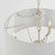 Harve 3 Light Bright Nickel with White Shaded Pendant Light