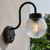 Eldon Black with Clear Diffuser and PIR Sensor IP44 Wall Light