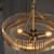 Marietta 3 Light Antique Brass with Clear Glass Rods Pendant Light