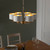 Highclere 6 Light Antique Brass with White Shades Pendant Light