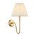 Rouen and Carla Antique Brass with Cream Shade Wall Light