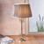 Leaf and Freya Polished Nickel with Charcoal Shade 67.5cm Table Lamp