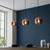 Boli 3 Light Matt Black with Copper Glass Shade Bar Pendant Light