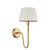 Rouen and Cici Antique Brass with Ivory Shade Wall Light