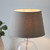 Lyra and Cici Black with Glass Base and White Shade Table Lamp