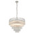 Toulouse 12 Light Polished Nickel with Glass Tubes Chandelier