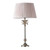 Leaf and Freya Polished Nickel with Dusky Pink Shade 67.5cm Table Lamp