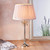 Leaf and Freya Polished Nickel with Dusky Pink Shade 67.5cm Table Lamp