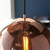 Boli Matt Black with Copper Glass Shade Pendant Light