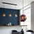 Boli Matt Black with Copper Glass Shade Pendant Light