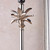 Leaf and Freya Polished Nickel with Fir Shade 67.5cm Table Lamp