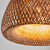 Bali Matt Black with Natural Bamboo Shade 42cm Pendant Light