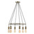 Hal 6 Light Antique Brass Industrial Cluster Pendant Light