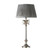 Leaf and Freya Polished Nickel with Charcoal Shade 64.5cm Table Lamp