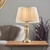 Oslo and Freya Antique Brass with Oyster Shade 48 cm Table Lamp