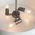 Hayfield 3 Light Brushed Bronze with White Shaded Pendant Light