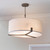 Hayfield 3 Light Brushed Bronze with White Shaded Pendant Light