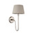 Rouen and Cici Polished Nickel with Grey Shade Wall Light