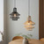 Minato Matt Black with Dark Bamboo Shade Pendant Light