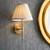 Rennes and Carla Antique Brass with Cream Shade Wall Light