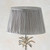 Leaf Tall and Freya Polished Nickel with Charcoal Shade Table Lamp