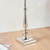 Leaf Tall and Freya Polished Nickel with Charcoal Shade Table Lamp