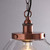 Hansen Grand Aged Copper with Clear Shade Pendant Light