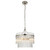 Marietta 3 Light Polished Nickel with Clear Glass Rods Pendant Light
