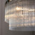 Marietta 3 Light Polished Nickel with Clear Glass Rods Pendant Light