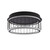 Circolo Cage Drum Black with White Diffuser 40cm LED Flush Ceiling Light