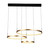 Searchlight Grace 3 Light Black and Gold LED Ringed Pendant Light 