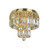 Empire 4 Light Satin Brass and Champagne Crystal Flush Ceiling Light